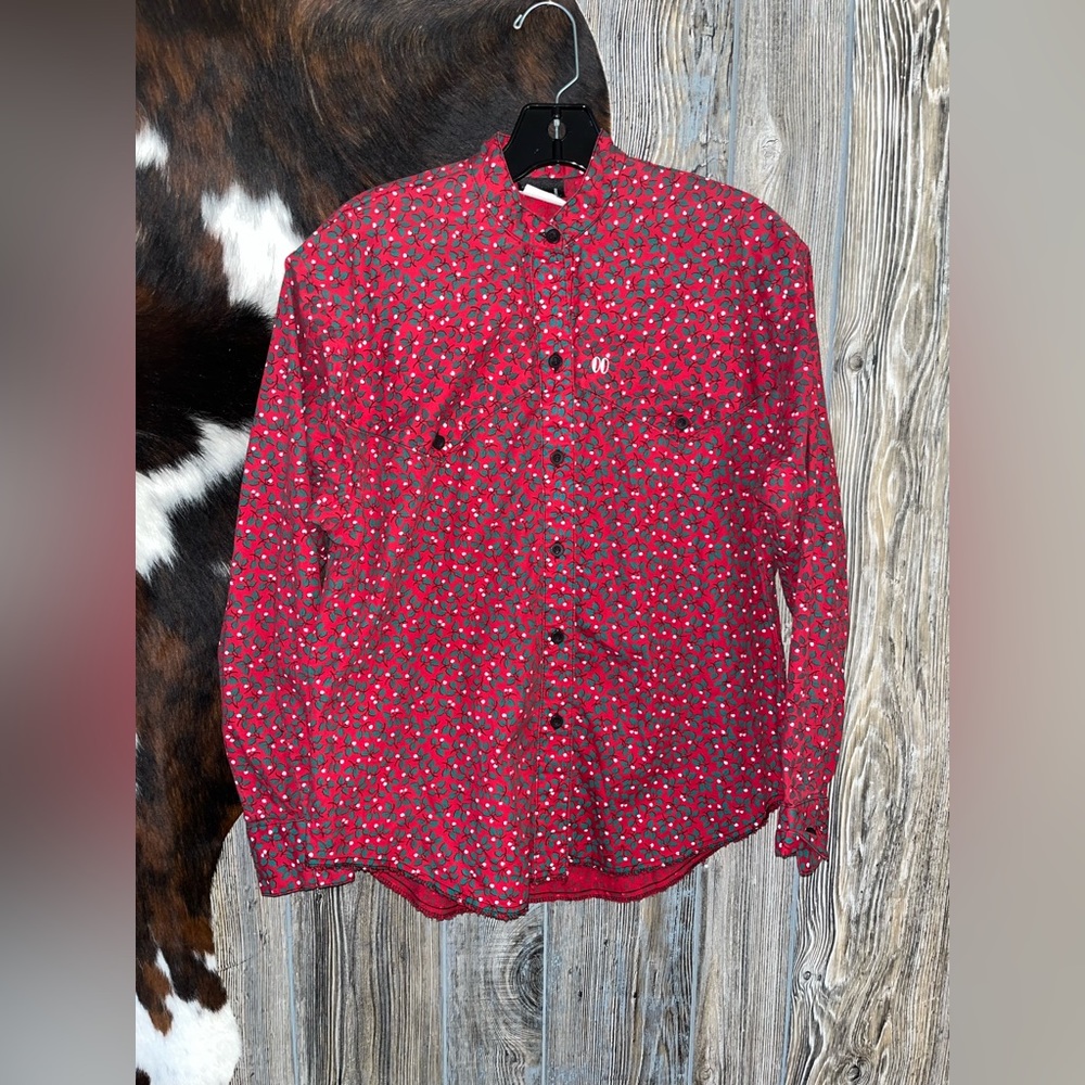 Vintage The Look made in USA long sleeve button up shirt size medium